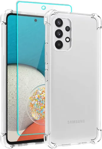 Vista 12 de Funda para Samsung A53 5G, Galaxy A53 5G con protector de pantalla, protección de cuerpo completo, funda de goma duradera para Samsung Galaxy A53