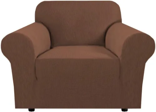 Vista 76 de H.VERSAILTEX Funda elástica para sofá, fundas suaves para muebles de 3 cojines, con tela jacquard gruesa a cuadros con parte inferior elástica, sofá