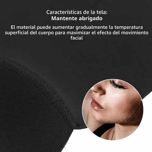 Vista 5 de Reductor de barbilla doble, correa de levantamiento de cara, correa para adelgazar la cara, máscara de elevación de línea V para mujeres y hombres