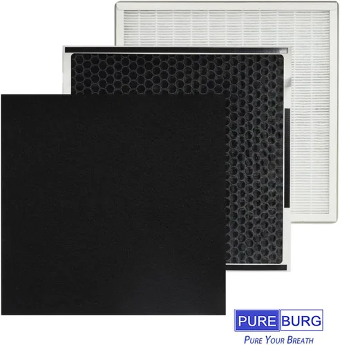 Vista 2 de PUREBURG MT-8500 Filtro HEPA de repuesto compatible con Surround Air Multi-Tech 8500 Purificador de aire, carbón activado por filtración H13 de 3