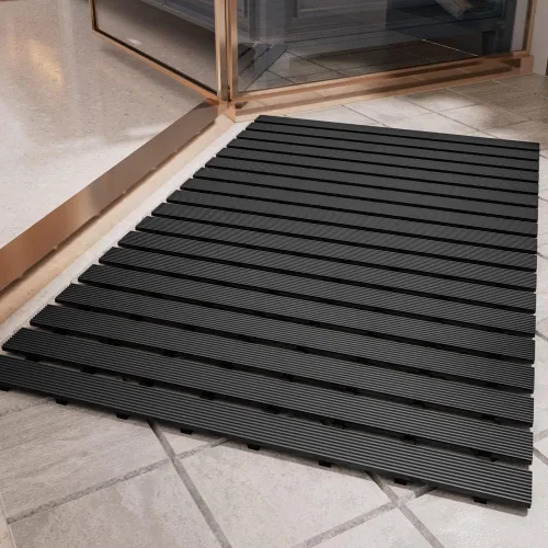 Vista 7 de PADOOR Alfombrilla de Ducha Antideslizante, Alfombrilla de Bañera Resistente Enrollable de Drenaje Rápido Alfombrilla de Bañera Sin Ventosas
