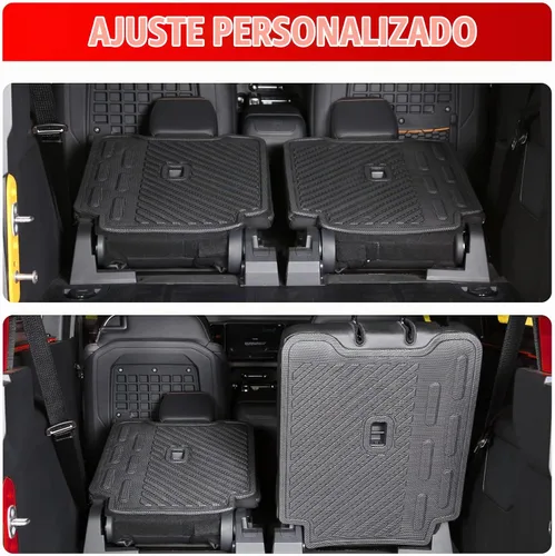 Vista 5 de Mabett - Alfombrilla para respaldo de asiento trasero para Ford Bronco 2021-2026 de 2 puertas Negro (versión de 2 puertas)