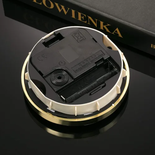 Vista 5 de Hicarer Reloj de cuarzo de 90 mm con inserción/ajuste de 3 1/2 pulgadas con número arábigo, movimiento de cuarzo (borde dorado)