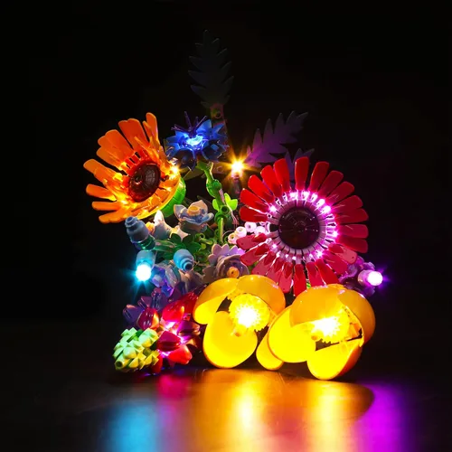 Vista 19 de Kit de Luces LED para LEGO 10281 Set de Árbol Bonsái, Luces de Decoración para Modelo Rosa