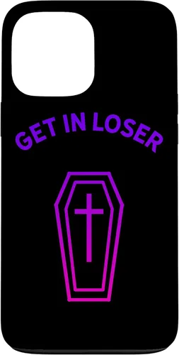 Vista 24 de Pastel Goth Aesthetic Black Gradient Coffin Get in Loser Emo Case for iPhone 17