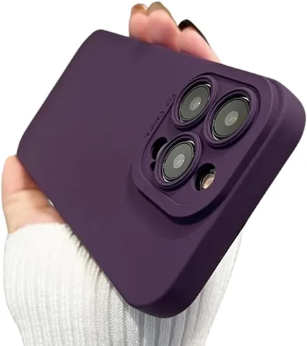 Vista 6 de Casechics Funda compatible con iPhone, silicona líquida mate [protección militar contra caídas] protección de lente de cámara, funda suave a prueba