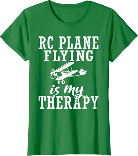 Vista 32 de RC Plane Flying is My Therapy RC Plane T-Shirt Asphalt Grey