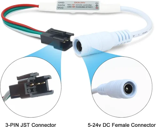 Vista 6 de Controlador inalámbrico de 14 teclas RF RGB DIY LED, control