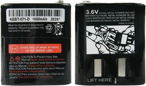 Vista 8 de Paquete de 4 baterías recargables de radio bidireccional 3.6V 1650mAh para Talkabout Motorola 53615 KEBT-071A KEBT-071-B KEBT-071-C KEBT-071-D