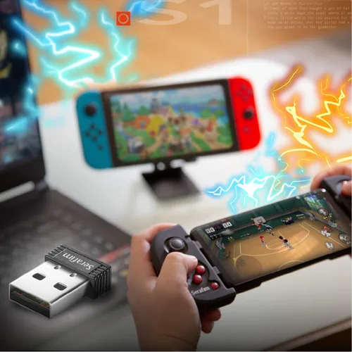 Vista 6 de Serafim S1 Bluetooth Mobile game controller, joystick, gamepad with Macro, Turbo, Button Mapping for Nintendo Switch, PC, Android, Steam