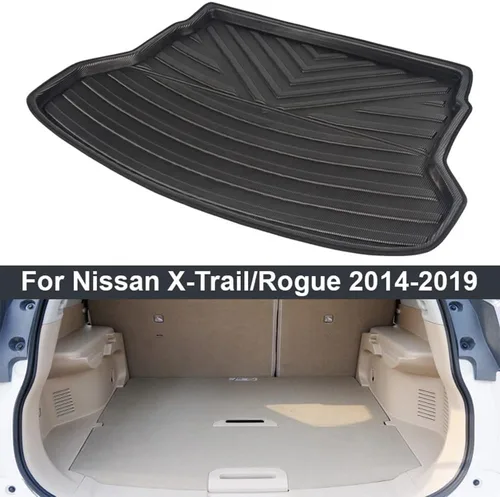 Vista 4 de Bandeja de forro de carga para maletero Nissan X-Trail Rogue XTrail T32 2014 2015 2016 2017 2018 2019 maletero Mat impermeable