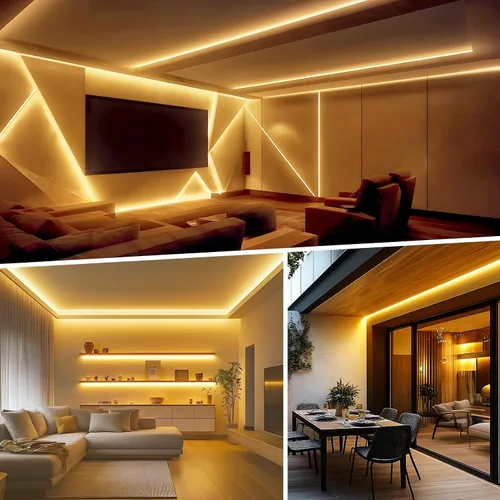 Vista 4 de Shine Decor Tira de luz LED fácil de conectar, 2800 K blanco cálido, resistente al frío, resistente a la intemperie para interiores y exteriores