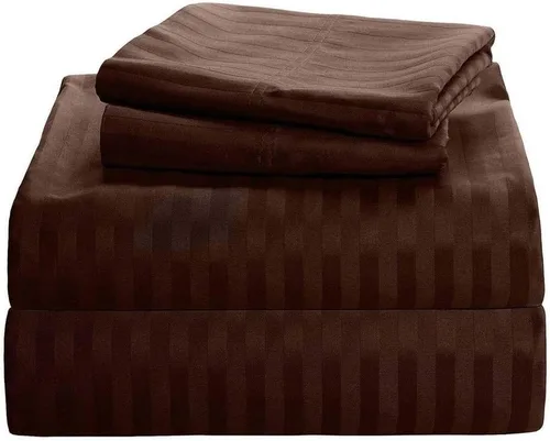 Vista 13 de Juego de sábanas premium de 4 piezas - Sábanas de cama de algodón tamaño individual - 100% algodón - 300 número de hilos - Sábana bajera ajustable