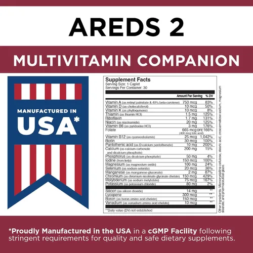 Vista 6 de Viteyes Classic AREDS 2 Suplemento multivitamínico complementario, fórmula multivitamínica integral para AREDS 2 usuarios, 30 cápsulas, cápsulas