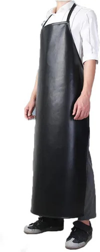 Vista 3 de Delantal impermeable Unisex Adulto Industrial Trabajo Delantal Delantal de goma de vinilo Delantales resistentes
