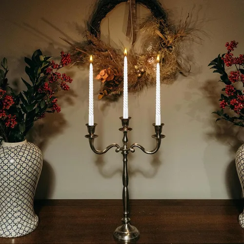Vista 2 de Kemladio 4 velas cónicas de 10 pulgadas, quemadas sin perfume 7.5 horas, cena elegante, palitos de velas altas, decoraciones de fiesta de Halloween