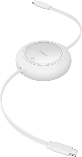 Vista 8 de Baseus Cable USB C a USB C, cable de carga rápida retráctil USB C 5A de 100 W, cable de carga rápida USB tipo C de 4 etapas de longitud