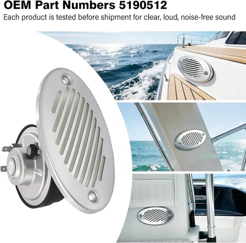 Vista 7 de 5190512 12V Bocina Marina Oculta de Montaje Empotrado para Barco de Acero Inoxidable 316