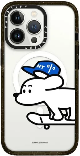 Vista 358 de CASETiFY Funda Impact para iPhone 13 [Protección contra caídas de grado militar 4X de 8.2 pies/Compatible con Magsafe] - #1 Mom - Transparente