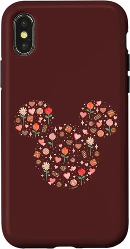 Vista 5 de iPhone 13 Pro Max Disney Mickey Mouse Icon Fill Chocolates Flowers Hearts Love Case