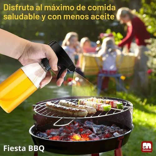 Vista 7 de gmisun Pulverizador de aceite para cocinar, paquete de 2 botellas de aceite de oliva, pulverizador de aceite de plástico de grado alimenticio de 10