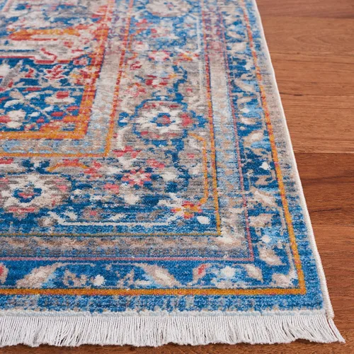 Vista 3 de SAFAVIEH Persian Collection - Alfombra para pasillo, 2.2 x 6 pies, azul y multicolor, diseño oriental envejecido, no desprende pelusa y de fácil