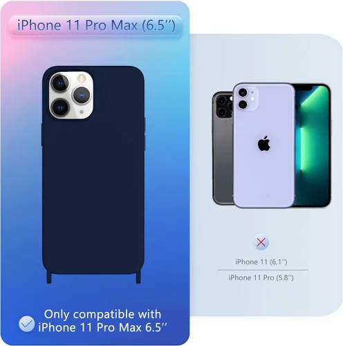 Vista 341 de Funda compatible con iPhone 8 Plus, iPhone 7 Plus/6 Plus/6S Plus con cordón, funda cruzada para iPhone con correa ajustable de silicona para iPhone