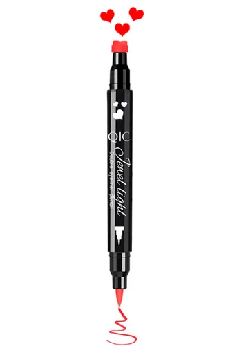 Vista 12 de Sello de delineador líquido negro Go Ho, sello de maquillaje en forma de corazón, regalos en forma de corazón, lápiz delineador impermeable de doble