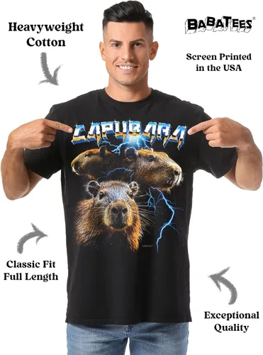 Vista 2 de Epic Animal Heavy Metal 80s Camiseta negra - 100% algodón - para hombre y mujer