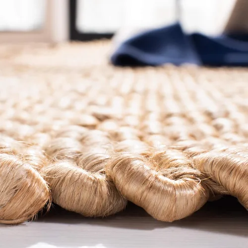 Vista 9 de Alfombra de área de yute natural tejido a mano Safavieh NF459A, de la colección de fibra natural (5 pies x 8 pies), Yute, Natural