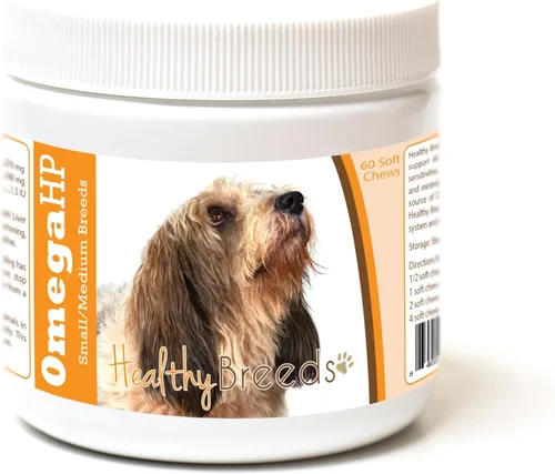 Vista 166 de Healthy Breeds Affenpinscher Omega HP - Masticables suaves para piel y pelaje, 60