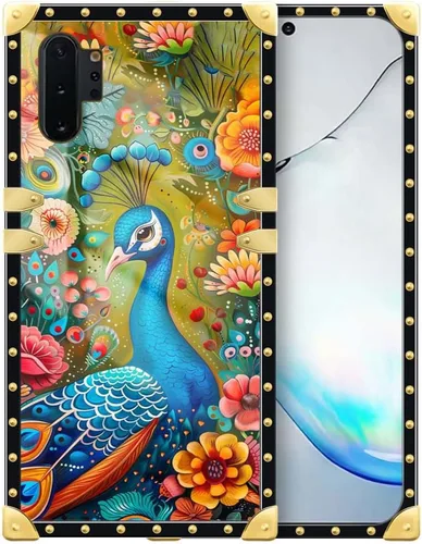 Vista 6 de Funda compatible con Samsung Galaxy Note 10 Plus, hermosa mariposa para mujeres y niñas, TPU suave a prueba de golpes, funda cuadrada protectora