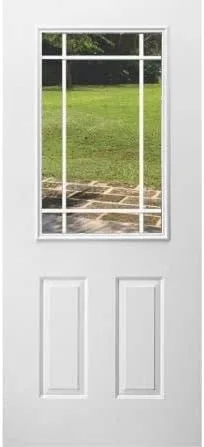 Vista 2 de 22 x 36 Inserto de vidrio transparente para puerta de entrada (9 Lite Prairie), color blanco