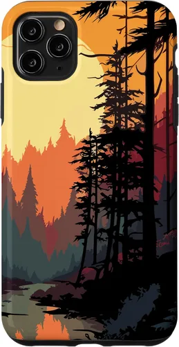 Vista 11 de Funda para iPhone 14 Forest And Nature Pine Tree Sun para mujeres y hombres
