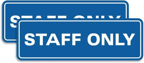 Vista 39 de All Quality Letrero estándar para pared o puerta Fácil instalación Señales de trabajo de oficina Seguridad mejorada – Negro – Pequeño