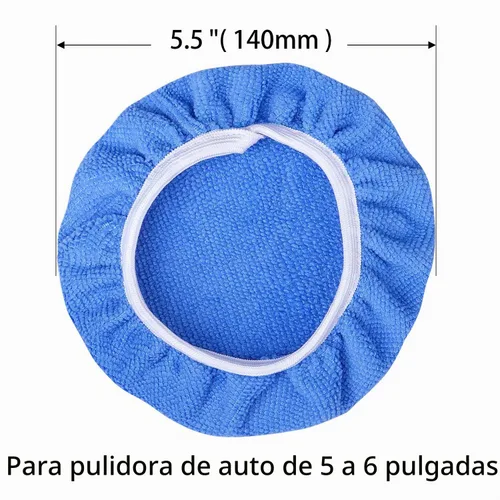 Vista 2 de Paquete de 10 almohadillas pulidoras de automóvil (5 a 6 pulgadas) cubierta de almohadilla de pulido de microfibra suave