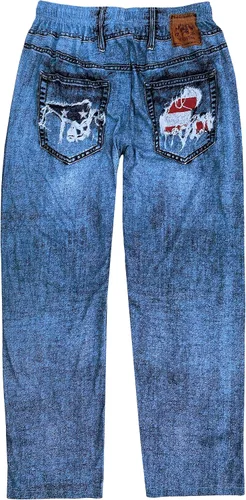 Vista 4 de Pantalones de pijama genéricos de mezclilla sintética para hombre para hombre