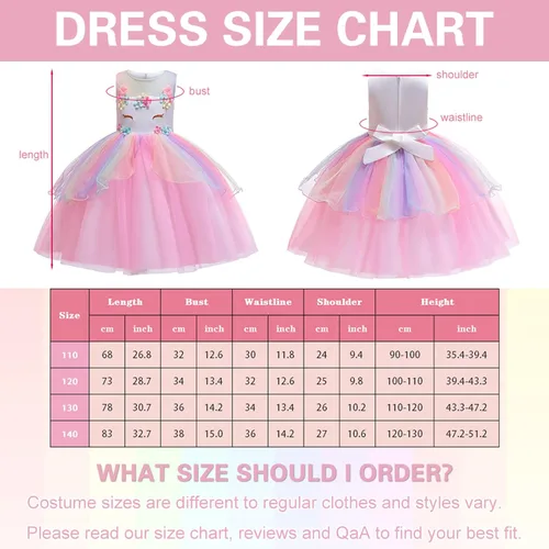 Vista 4 de Vestido de unicornio de princesa disfraz de unicornio para Halloween cosplay regalo de cumpleaños