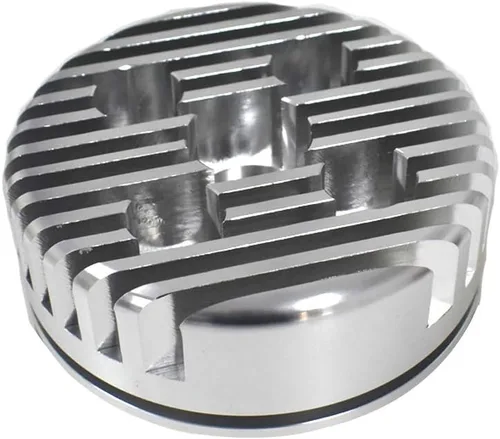 Vista 7 de JRL CNC - Culata para motor de carreras de 66 cc/80 cc (plata) Racing CNC cylinder head, fits 66cc 80cc motorized bicycle engine, high