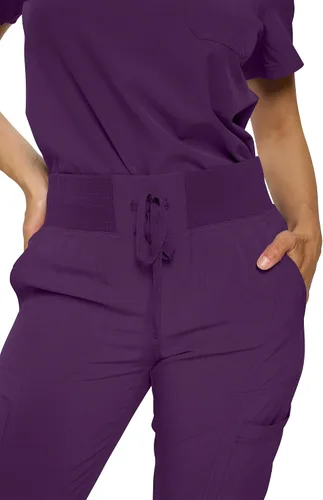 Vista 5 de Monarch Uniforms Pantalones quirúrgicos acanalados para mujer