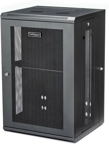 Vista 12 de StarTech Gabinete de Red de Montaje en Pared de 12U de 4 Postes con Estante de 1U, Kit de Rack de Servidor de 19 Pulgadas Montado en Pared, Hasta 16