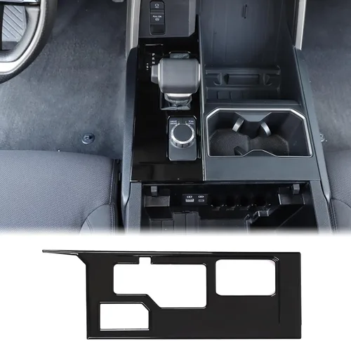 Vista 10 de Aunginsy Marco para panel de cambio de marchas con caja de almacenamiento Compatible con Toyota Tundra/Sequoia 2022-2024 2025 Protector contra