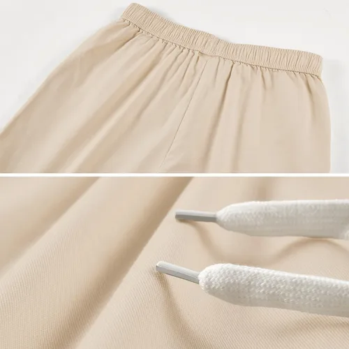 Vista 5 de Msmsse Bermudas hasta la rodilla para mujer, pantalones cortos largos de algodón para entrenamiento atlético y caminar