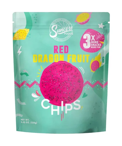 Vista 11 de Suncore Foods White Dragon Fruit Chips - Bocadillo crujiente de Pitaya de 5.32 onzas, sin gluten, sin OMG, vegano, bolsa resellable Freeze-Dried