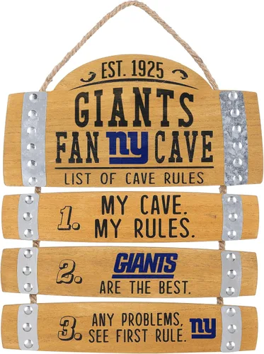 Vista 7 de FOCO Letrero colgante de pared con logotipo de equipo de la NFL