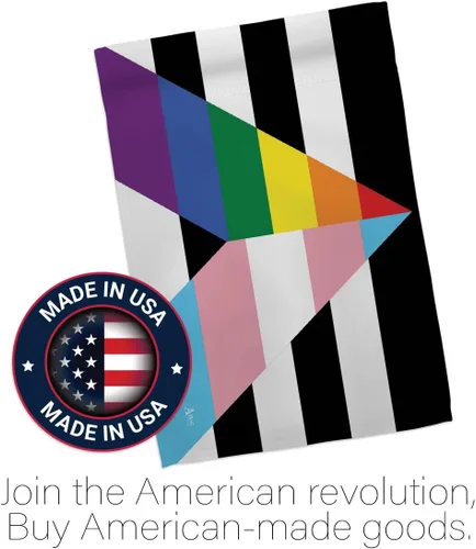 Vista 5 de Bandera LGBTQ del Mes del Orgullo Gay Trans Straight Ally Banderas Decoración del Hogar Regalos Pequeña Bandera Arco Iris Interior Banner 4 de Julio