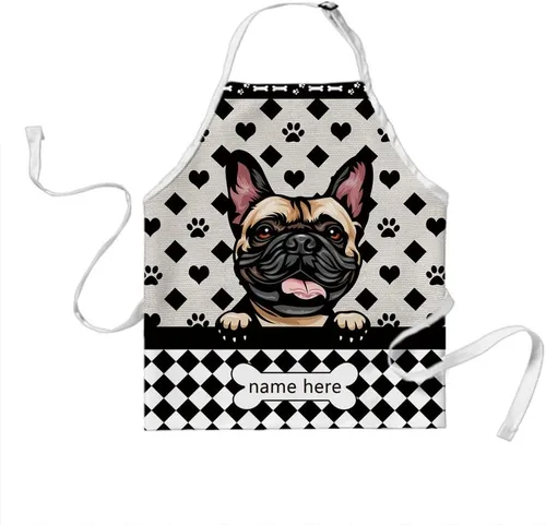 Vista 20 de Delantal de lunares de perro personalizado lindo perro salchicha, perro salchicha 3