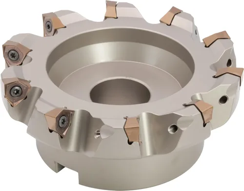 Vista 5 de Molino de cara indexable (Shell) de 2" 90°, para fresado de hombro cuadrado, diámetro del orificio del eje de 3/4", 4 flautas, con 4 piezas