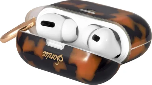 Vista 2 de Sonix Funda para AirPods Pro 2 y Pro 1 (1ª/2ª generación) - Cubierta rígida con llavero, carga inalámbrica Brown Tort marrón (Brown Tort)