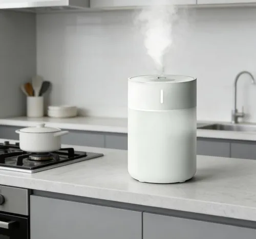 Vista 6 de Humidificador de escritorio con niebla fría, diseño compacto, color blanco